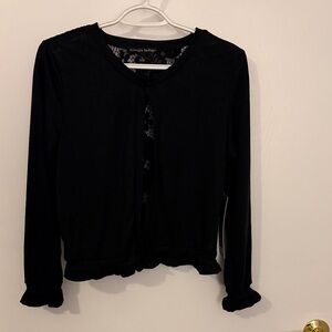 Always Indigo Women's Black Cardigan Sweater